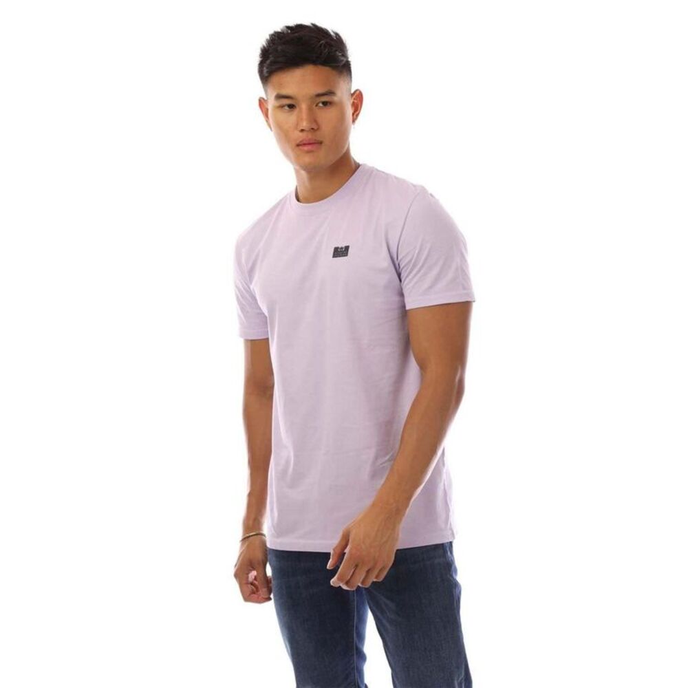 Weekend Offender Mens Bridgetown Plain Logo Regular T-Shirt / Lilac